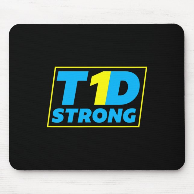 Diabetes Typ 1 starkes Bewusstsein Mousepad (Vorne)