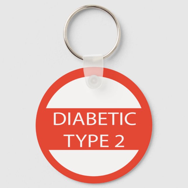 Diabetes Typ 2 Schlüsselanhänger (Vorderseite)