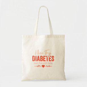 Diabetes-Überlebende Frauen Hier Diabetes-Bewussts Tragetasche