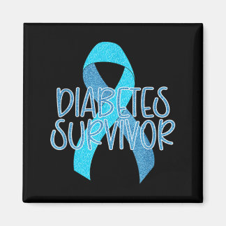Diabetes-Überlebender Blaues Band Diabetes-Bewusst Magnet