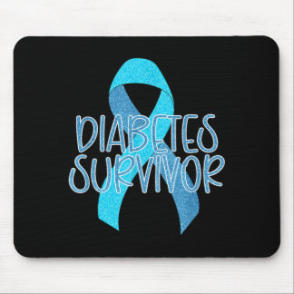 Diabetes-Überlebender Blaues Band Diabetes-Bewusst Mousepad