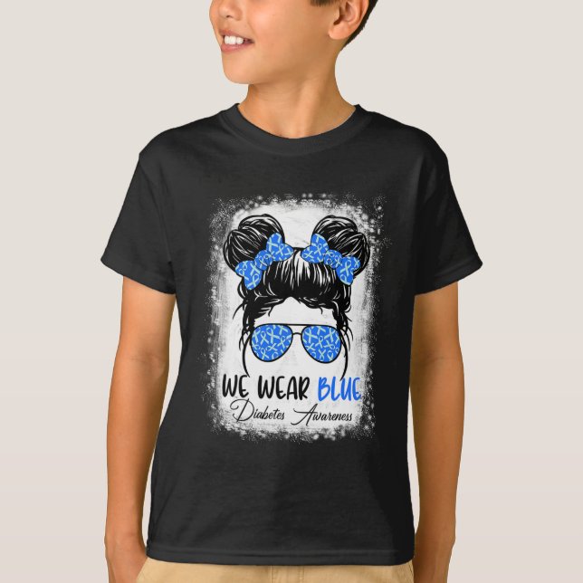 Diabetes Warrior Awareness Diabetische Unterstützu T-Shirt (Vorderseite)