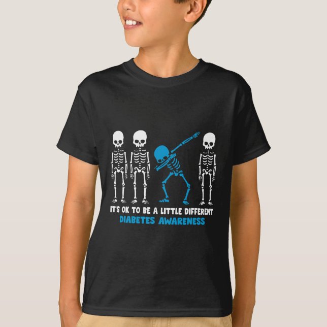 Diabetes Warrior Mom awareness Gift It's Ok To Be T-Shirt (Vorderseite)