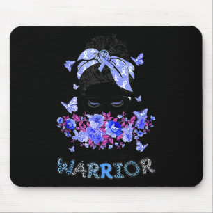 Diabetes Warrior T1d Messy Bun Hair Diabetes Aware Mousepad