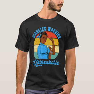 Diabetes Warrior Unzerbrechlich Typ 1 Bewusstseins T-Shirt