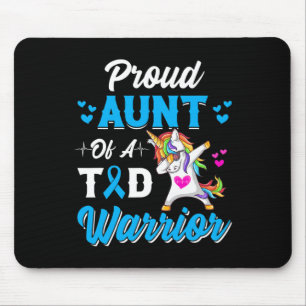Diabetes Warriors Aunt Dabbing Unicorn Diabetes Aw Mousepad