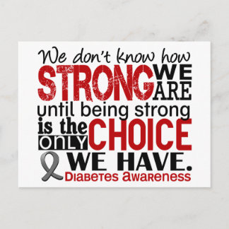 Diabetes, wie stark wir sind postkarte