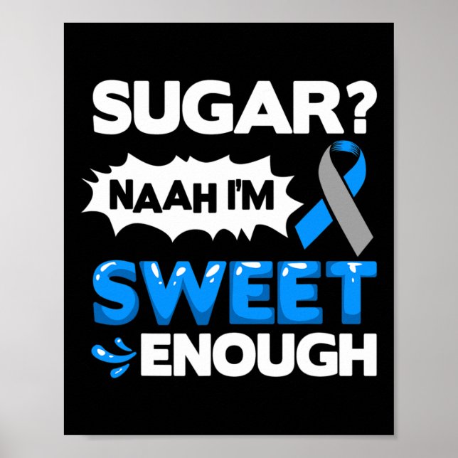 Diabetes-Zitate Diabetes Bekämpft Diabetes Awarene Poster (Vorne)