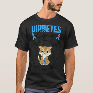 Diabetes-Zyklus Typ-1-Diabetes-Bewusstsein Katze M T-Shirt