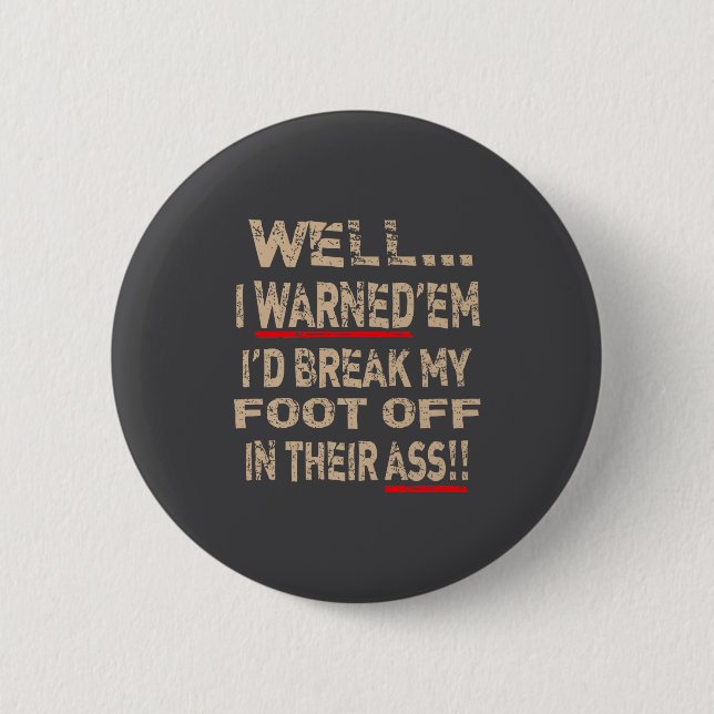 Diabetic Amputee Leg Foot Cool Sense Of Humor Funn Button (Vorderseite)