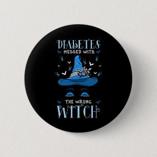 Diabetiker Halloween Witc Button