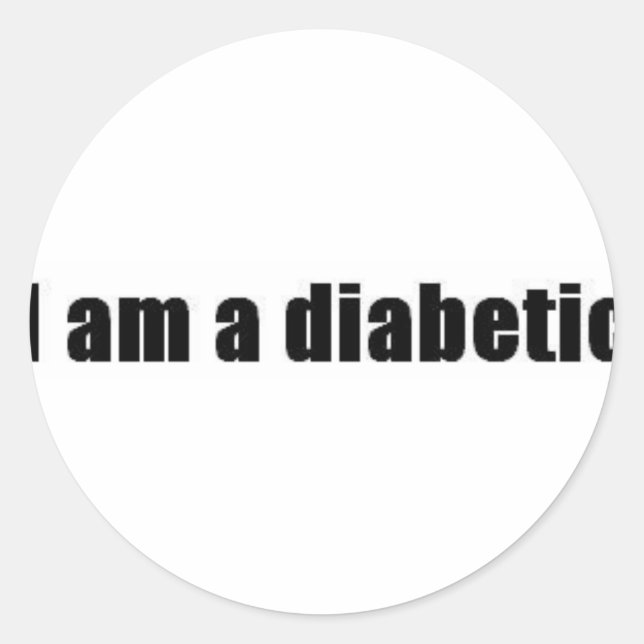 Diabetiker Runder Aufkleber (Vorderseite)