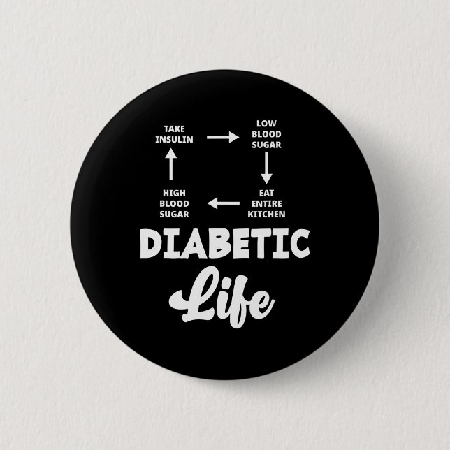 Diabetiker Typ 1 Diabetes T1d Diabetes Awarenes Button (Vorderseite)