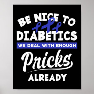 Diabetiker Typ 1 Diabetes T1d Diabetes Awarenes Poster