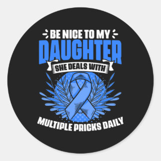 Diabetiker Warrio Daughter Diabetiker Diabetes Awa Runder Aufkleber