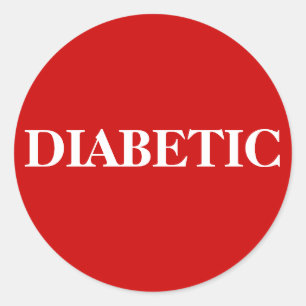 DIABETISCH RUNDER AUFKLEBER