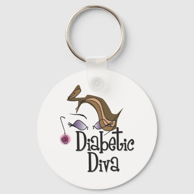Diabetische Diva Schlüsselanhänger (Vorderseite)