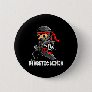 Diabetische Ninja Diabetes Awareness Month T1d Typ Button