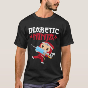 Diabetische Ninja Typ 1 Diabetes T-Shirt