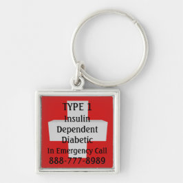 Diabetischer Insulintyp 1 Schlüsselanhänger