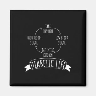 Diabetischer Lebenszyklus Diabetes Awareness Survi Magnet