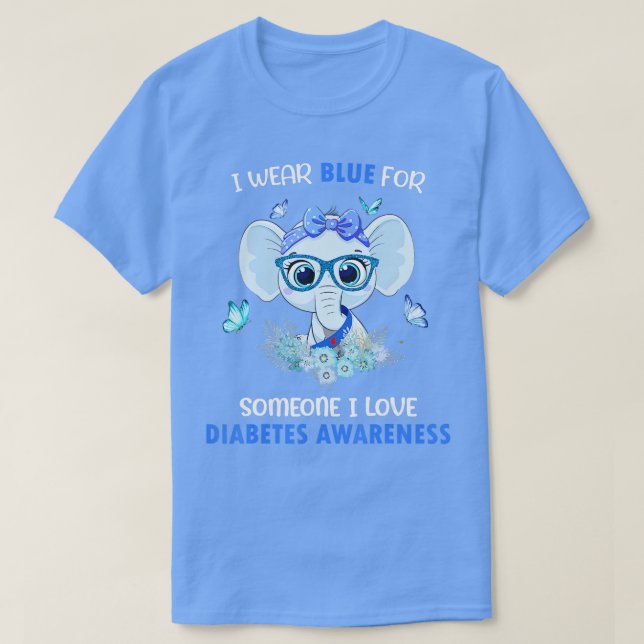 Diabetischer Lebenszyklus Diabetes Bewusstsein Ele T-Shirt (Design vorne)