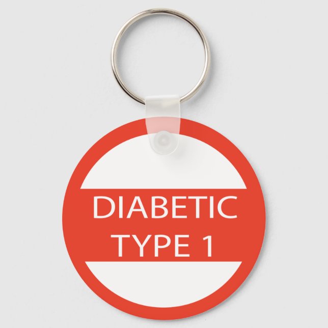 Diabetischer Schlüsselanhänger Diabetes Typ 1 medi (Vorderseite)