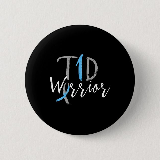 Diabetischer Spaß Typ 1 Diabetes Button (Vorderseite)