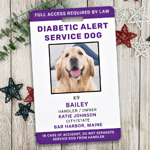 Diabetischer Warndienst Hund-ID Personalisiertes F Ausweis