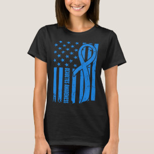 Diabetischer Warrior Blaue Diabetes Typ 1 Awa T-Shirt
