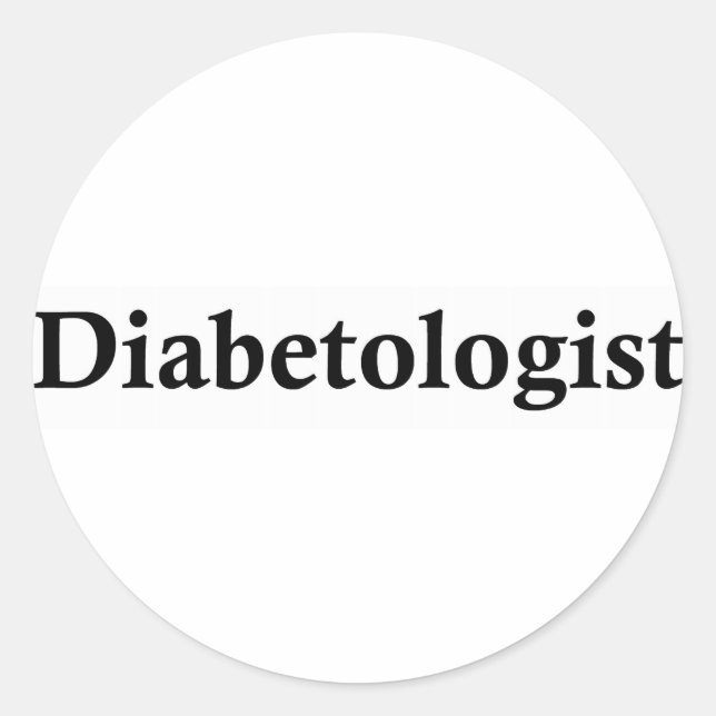 Diabetologe Runder Aufkleber (Vorderseite)