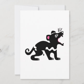 DIABLE Tasmanien cool - Carte animale en voie de d