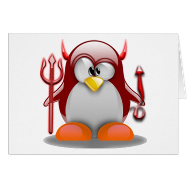 Diable Tux (Linux Tux) (Devant horizontal)