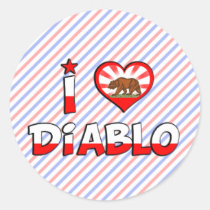 Diablo, CA Runder Aufkleber