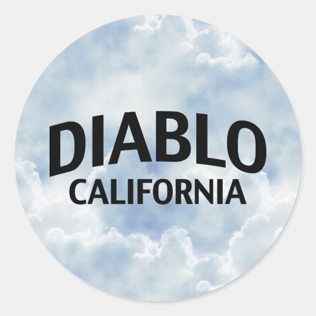 Diablo California Runder Aufkleber (Vorderseite)