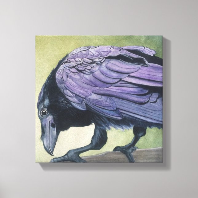 Diablo, die rassige Schwarz Crow-Living Room-Decke Leinwanddruck (Vorderseite)