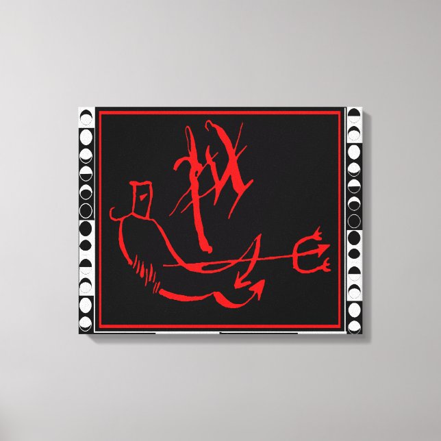 Diablo mit den Mondphasen Leinwanddruck (Vorderseite)