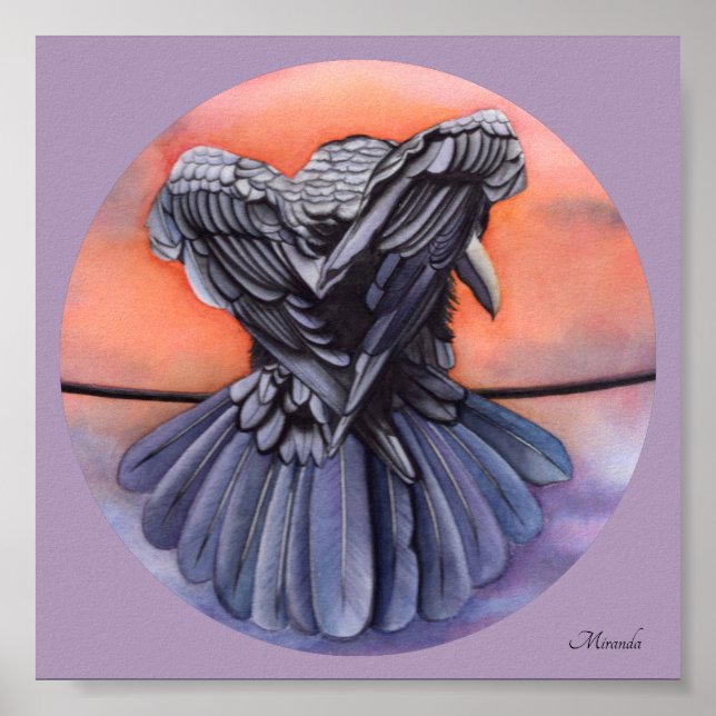 Diablo The Crow Black Raven Art Miranda Poster (Vorne)