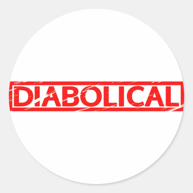 Diabolische Briefmarke Runder Aufkleber (Vorderseite)