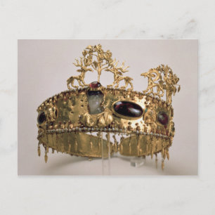Diadem, gefunden im Grabhügel am Khoklach Postkarte
