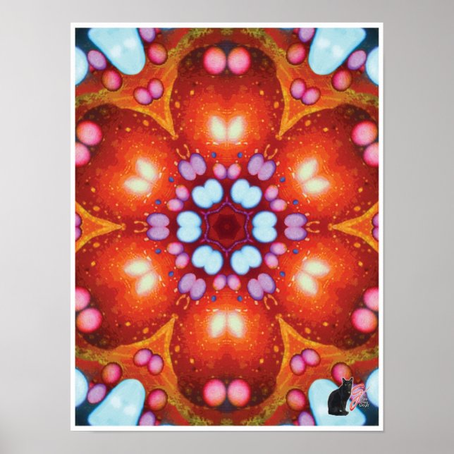 Diadem Kinetic Collage Kaleidoscope Poster (Vorne)