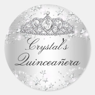 Diadème Étincelle d'Argent & Étoiles Autocollant Q