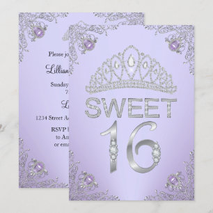 Diadème Pretty Purple Diamond Invitation Douce 16