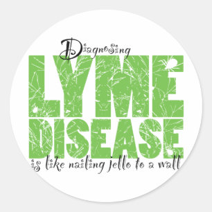 Diagnose der Lyme-Borreliose Runder Aufkleber