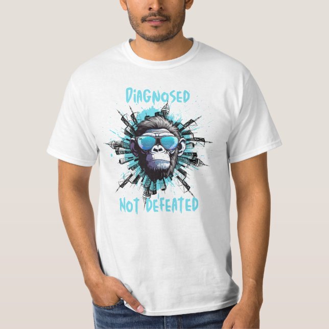 Diagnose nicht besiegt T-Shirt (Vorderseite)