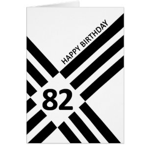 Diagonal Black Line Design Geburtstag