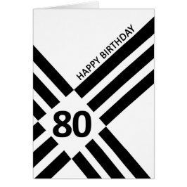Diagonal Black Line Design Geburtstag