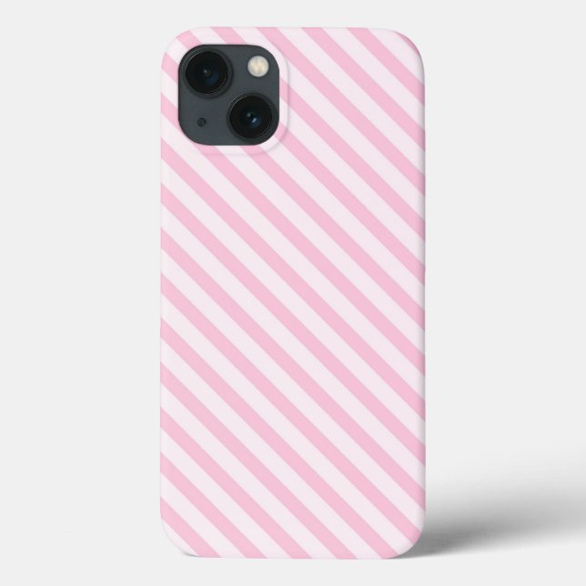 Diagonal Blossom Rosa Streifen Case-Mate iPhone Hülle (Rückseite)