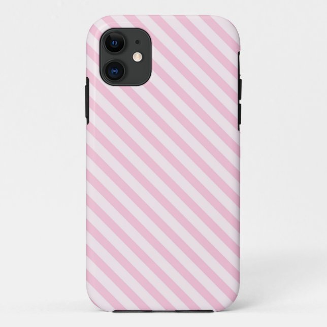 Diagonal Blossom Rosa Streifen Case-Mate iPhone Hülle (Rückseite)