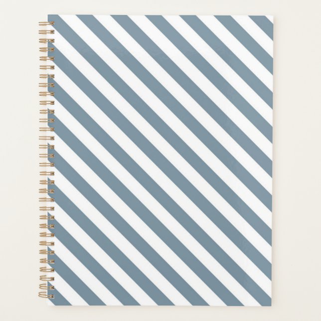 Diagonal blue and white stripes pattern planer (Vorderseite)